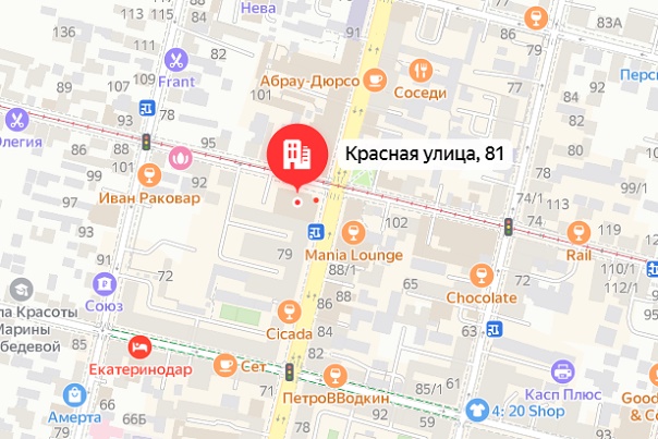 Карта расположения магазина Тревелбокс